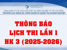Lịch thi cuối kỳ học kỳ 3 năm học 2025-2026